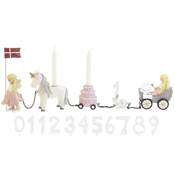 Födelsedagståg, Blomsterälvor, Dansk flagga