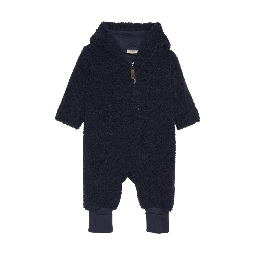 Minymo Fleece jumpsuit, Teddy, Parisian Night, Str. 80