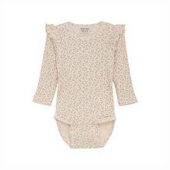 Minymo Long Sleeve Rib Body, Rosa Champagne