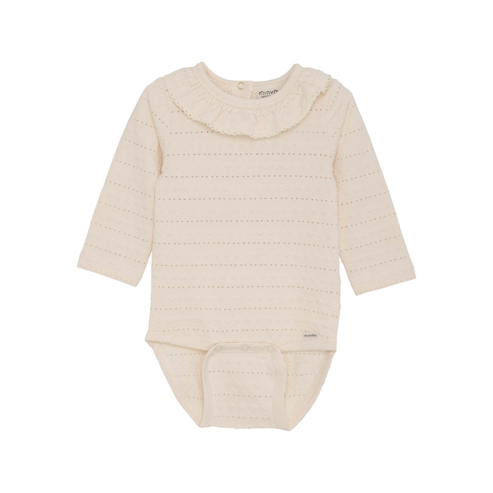 Minymo Long Sleeve Body Jacquard, Rosa Champagne