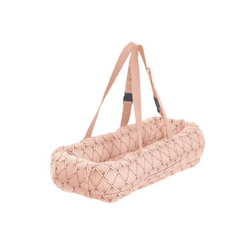 Markland Babynest med bärhandtag, Rosa