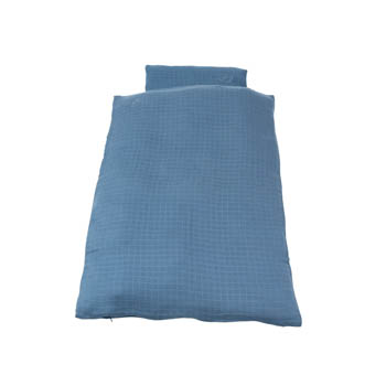 Markland Pure Muslin Junior sängkläder 100x130, Blå