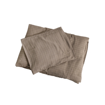 Markland Pure Musselin Påslakanset 70x100, Khaki