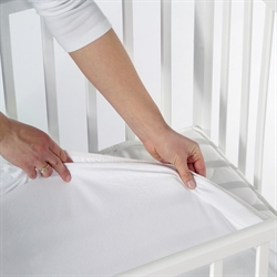 BabyTrold Jerseylakan 70x60 cm - 2-delad dubbelmadrass, Vit