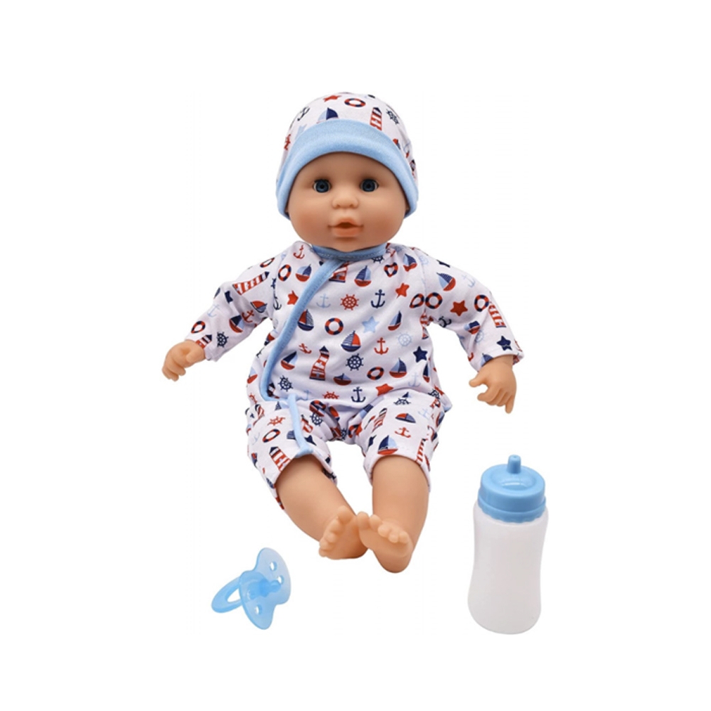 Dolls World Baby Joy 38 cm dockpojke m/bönsäck & slutande ögon