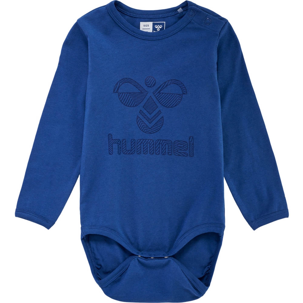 Hummel långärmad body, True Navy, Stl 74