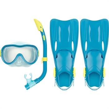 Dykset med snorkel, dykglasögon och fötter