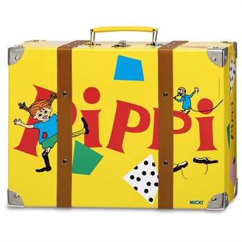 Pippi resväska för barn, 32 cm, Gul