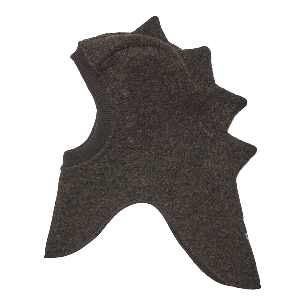 Huttelihut Balaclava Triangle, Dino, Dark Brown, Str. 2-4 år