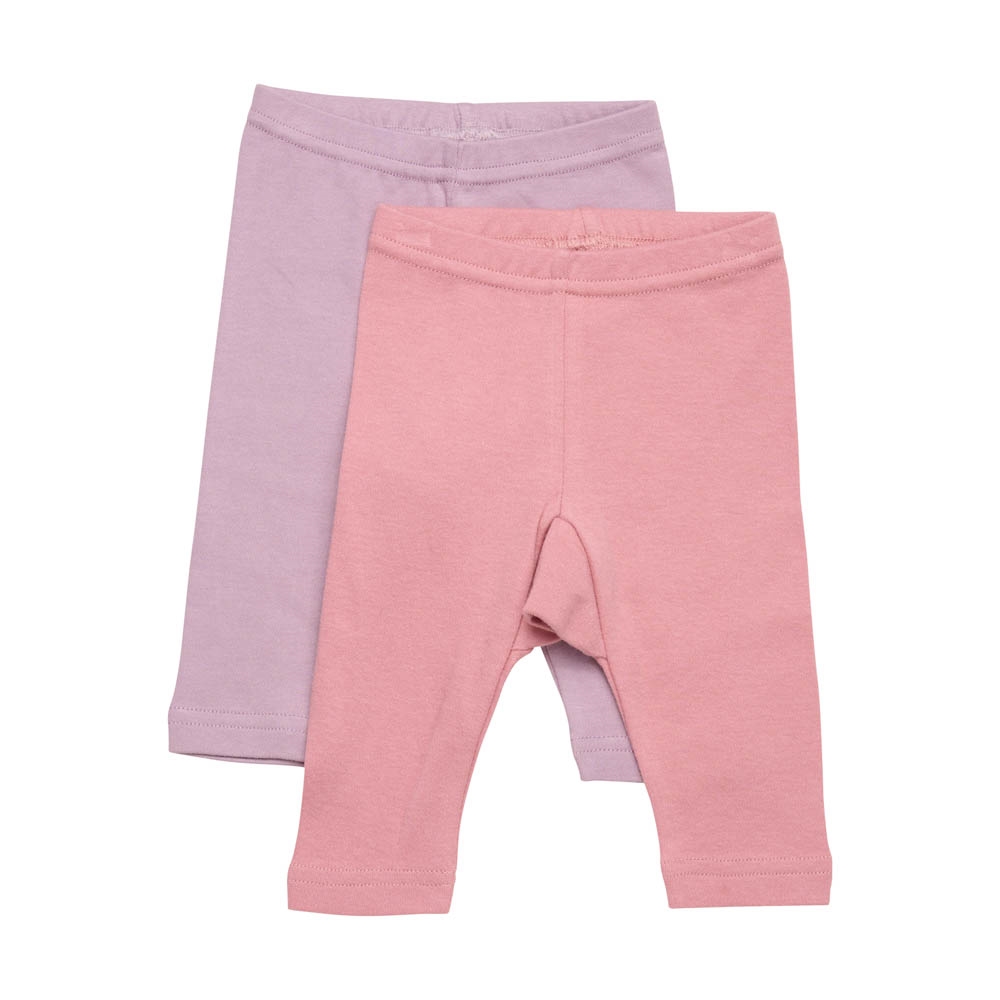 Pippi Leggings, Dusty Rose, 2-pak, Str. 80