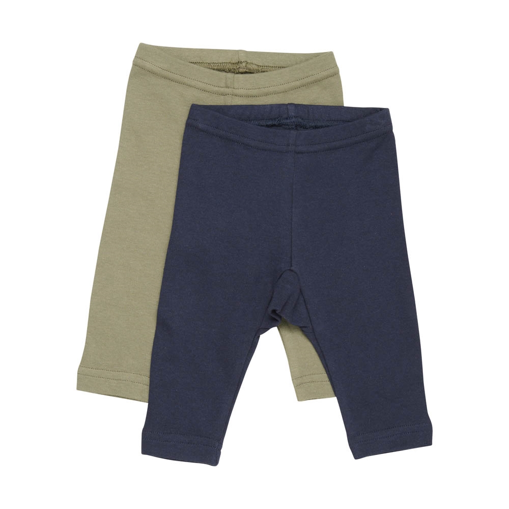 Pippi Leggings, Deep Lichen Green, 2-pak, Str. 56