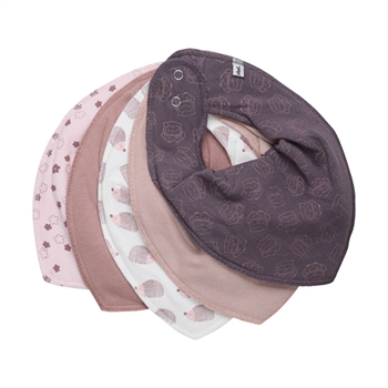 PIPPI Bandana haklappar, Old Rose, 5-pack