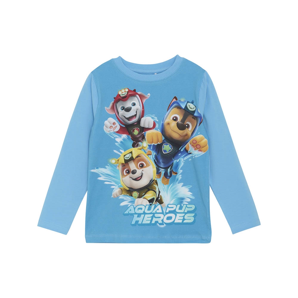 Minymo Langærmet Bluse med Paw Patrol, Bonnie Blue, Str. 98