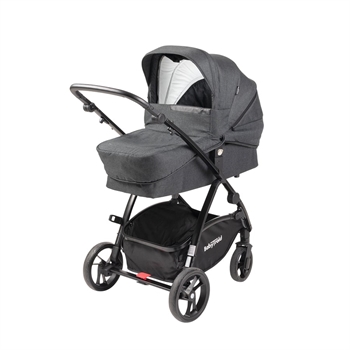 BabyTrold Mini Combi Barnvagn, Svart Melange