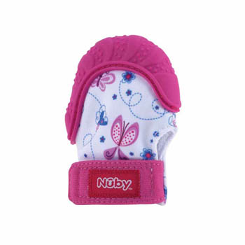 Nuby Biting Glove - Rosa