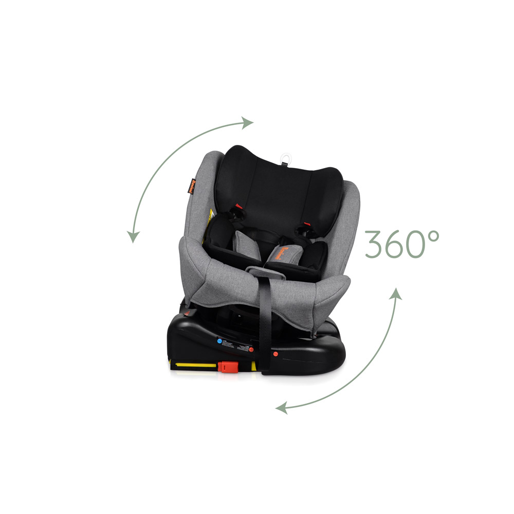 Baninni Monza med IsoFix 0-36 kg (Grupp 0-1-2-3) Grå