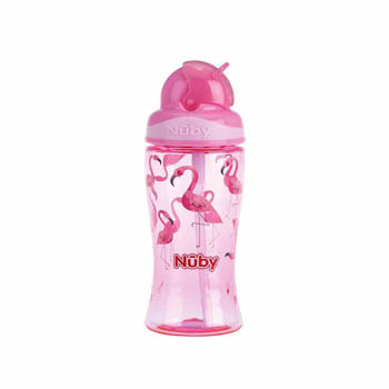 Nuby Drikkeflaske med sugerør  - 360 ml. - Pink