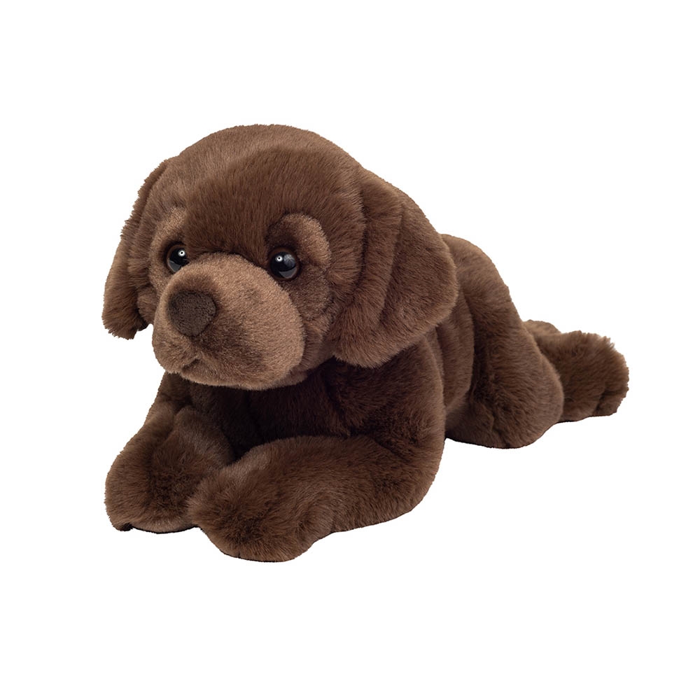 Teddy Hermann - Liggande Labrador chokladbrun 32 cm
