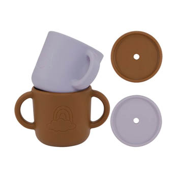 By Lille Vilde Koppar med Handtag och Lock 2 st, Lilac