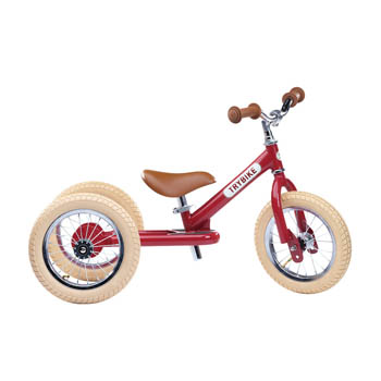 Trybike Balanscykel - tre hjul, Vintage röd