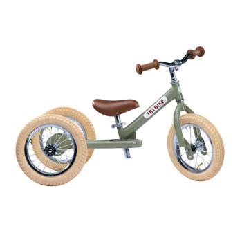 Trybike Balanscykel - tre hjul, Vintage grön