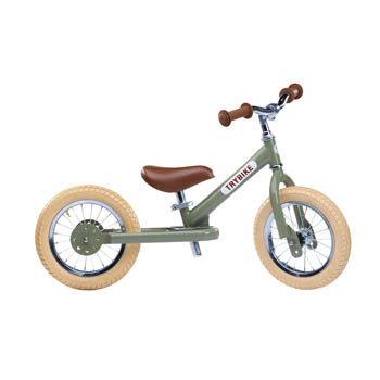 Trybike Balanscykel - två hjul, Vintage grön