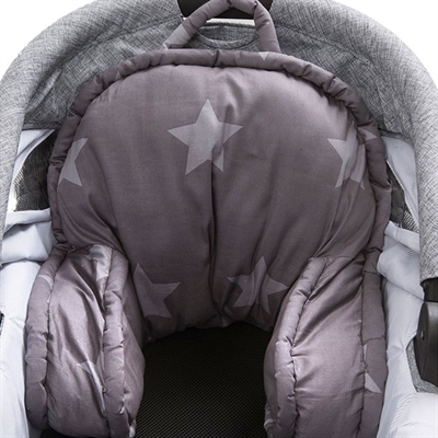BabyTrold Barnvagnskudde, Grå Stjärna 
