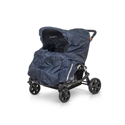 BabyTrold regnslag Twin Buggy til tvillingeklapvogn
