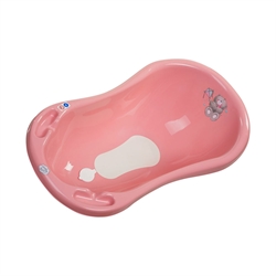 BabyTrold Badbalja Med Halkmatta 84 cm, Rosa Nalle