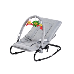 BabyTrold Fåtölj med leksaker, Grå Denim